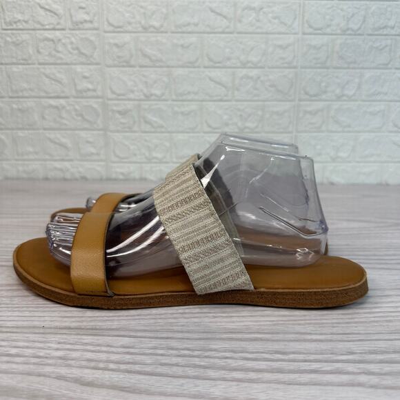 Universal Thread Slide Sandals Women’s US 10 Tan Open Toe Flat Slip On Comfort - Picture 4 of 10